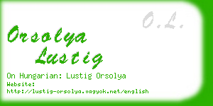 orsolya lustig business card